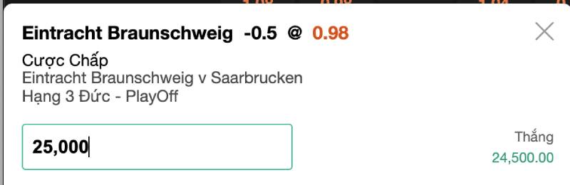 Cách tính tiền trong kèo nửa trái