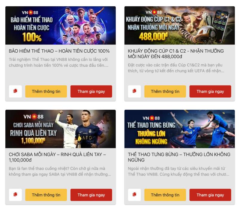 Đa dạng khuyến mãi theo mùa giải và sự kiện