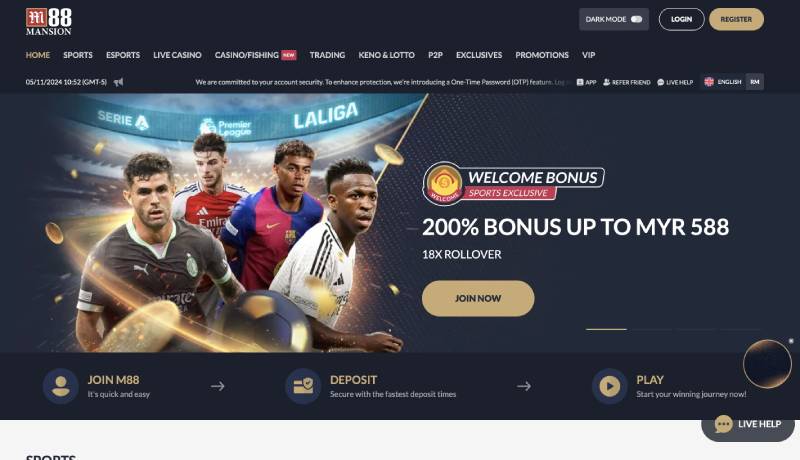 M88 – Nhà cái thể thao uy tín với khuyến mãi hấp dẫn